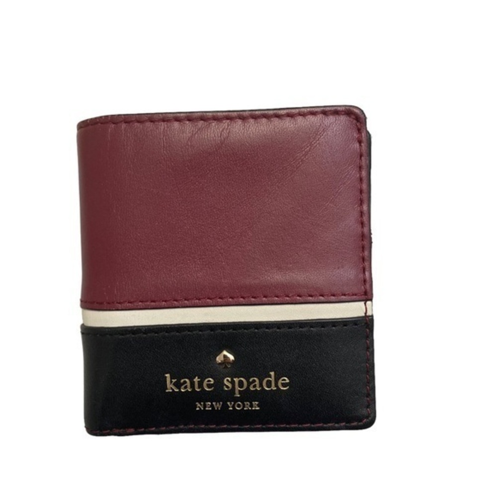 Kate spade red white black colorblock mini wallet